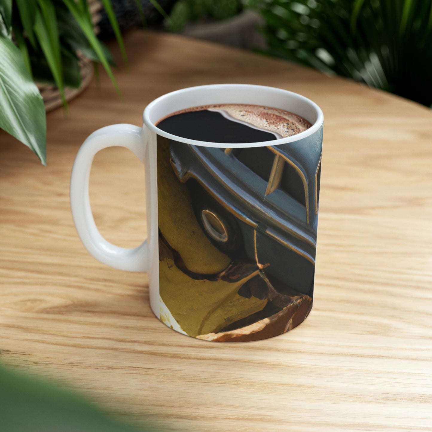 "Recuerdos caídos". - La Taza de Cerámica Alienígena 11 oz