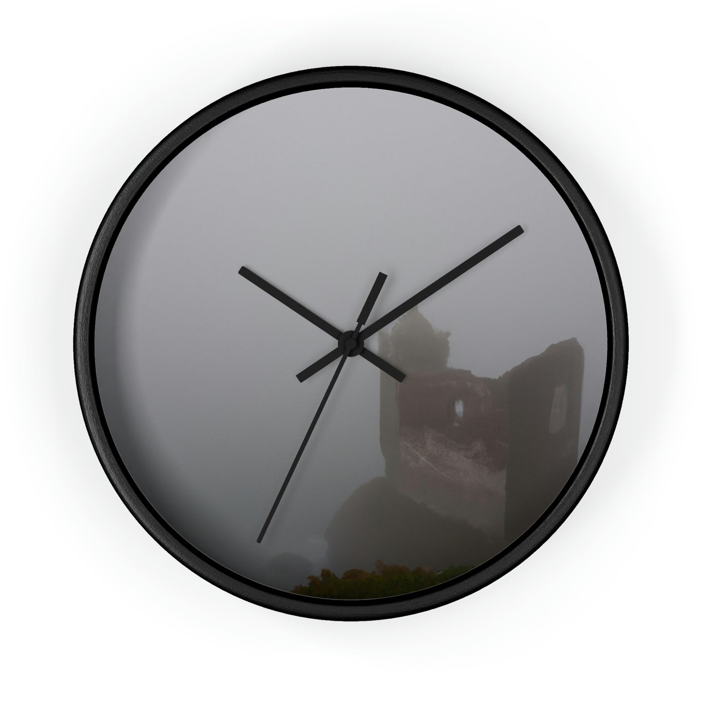 "The Forgotten Castle in the Eerie Mist" - The Alien Wall Clock