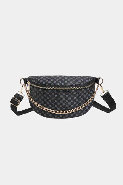 Printed PU Leather Sling Bag