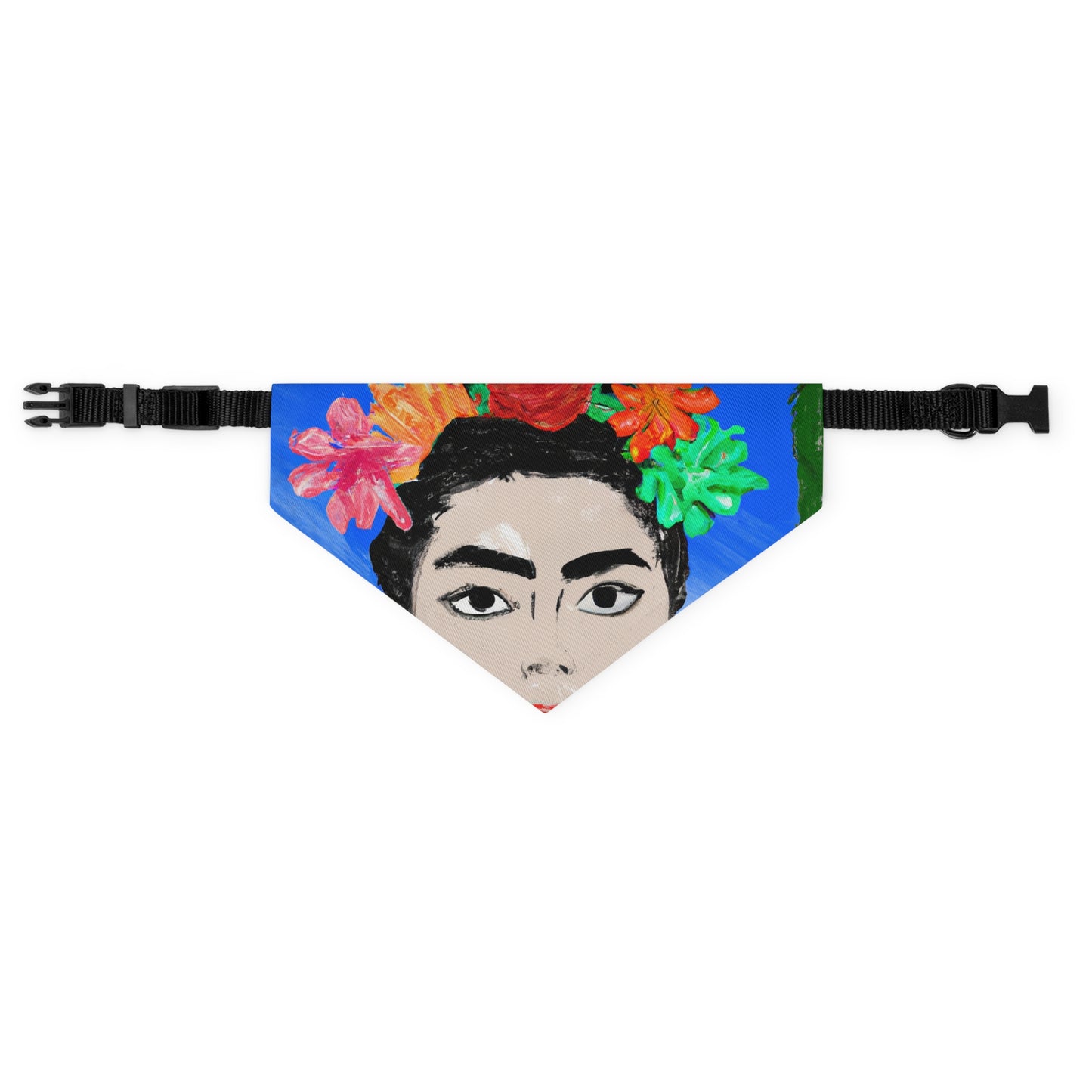 "Fiery Frida: Painting a Mexican Icon with Colorful Culture" - The Alien Pet Bandana Collar