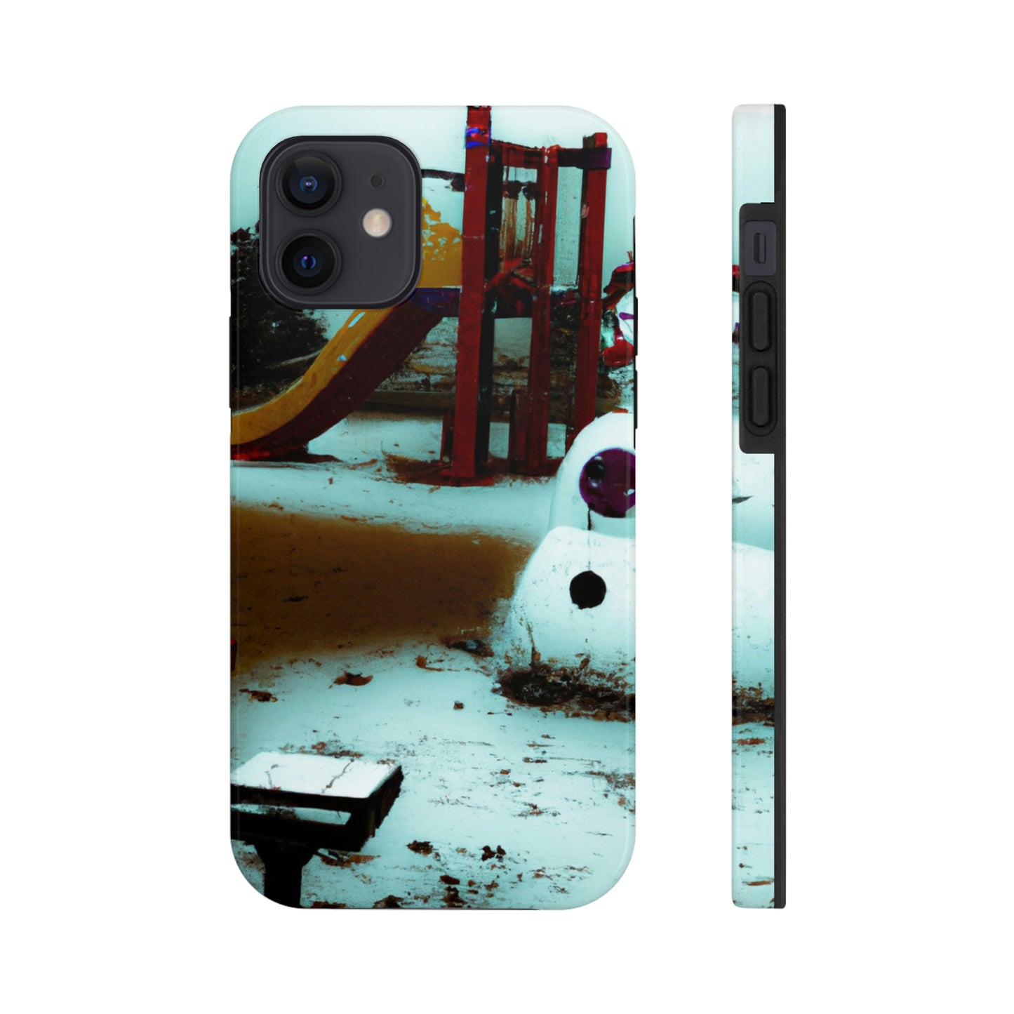 "Melancholy Snowman in a Silent Playground" - The Alien Tough Phone Cases