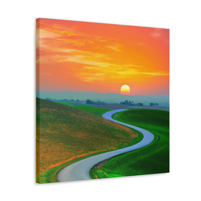 Vibrant Sunrise Painter - Canvas