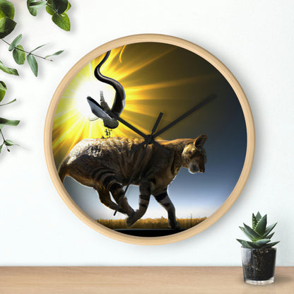 "A Purrfect Sunbeam Moment" - The Alien Wall Clock