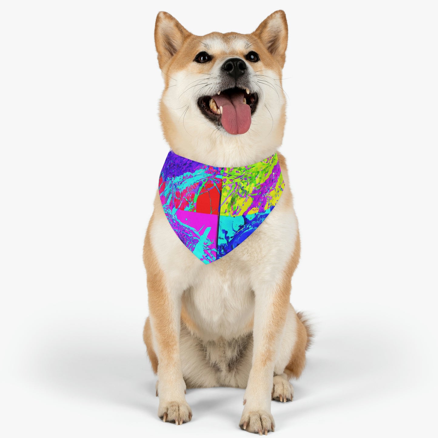 "A Rainbow of Feathered Friends" - The Alien Pet Bandana Collar