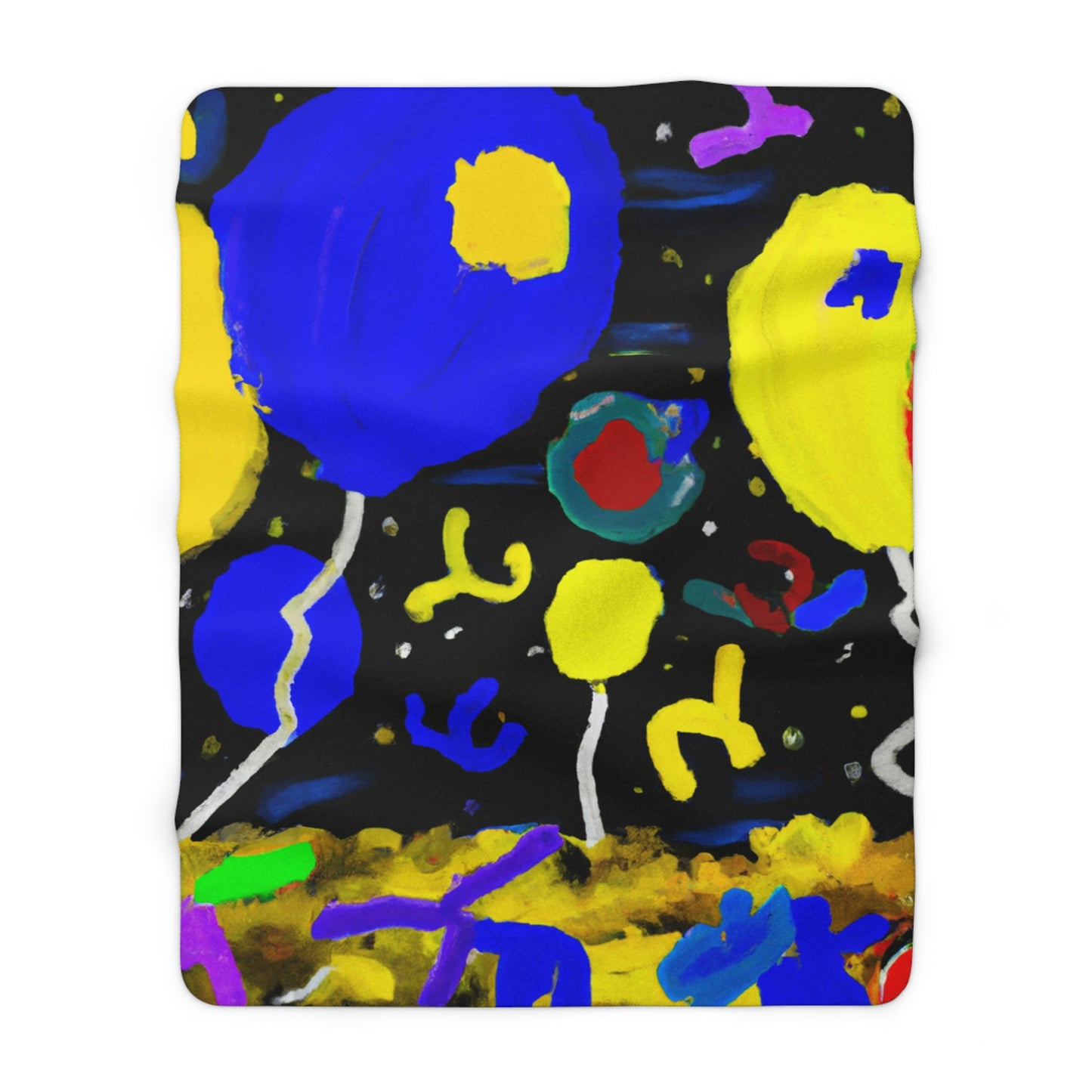 "A Starry Night Rainbow" - Die Alien Sherpa Fleecedecke