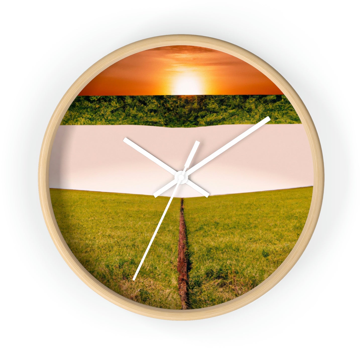 "Golden Horizon at Dusk" - The Alien Wall Clock