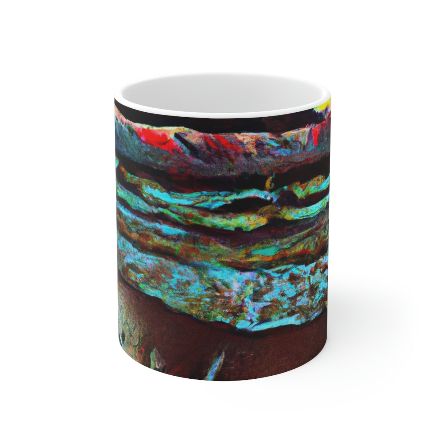 "Dusk at Sea: A Tempestuous Gathering" - The Alien Taza de cerámica 11 oz