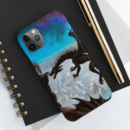 "Choque de fuego y acero en el acantilado iluminado por la luna" - The Alien Tough Phone Cases