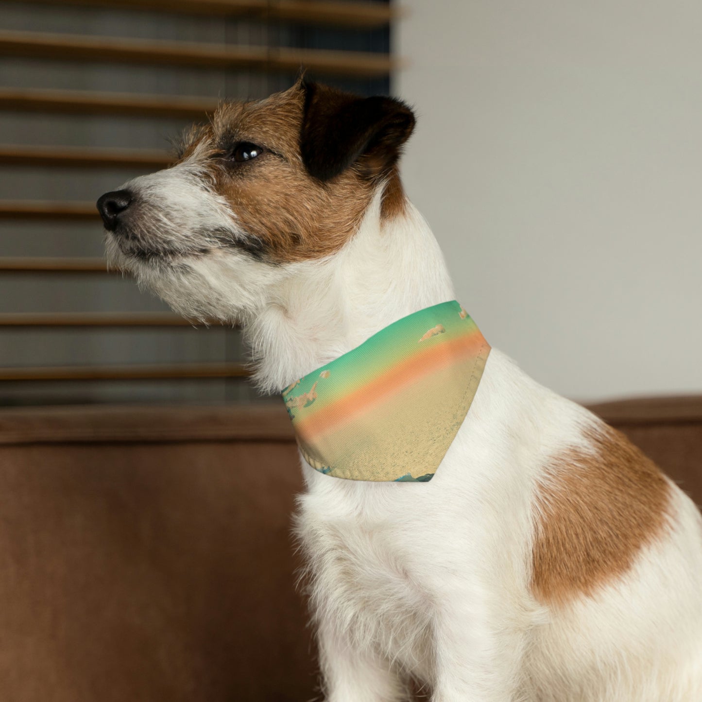 "A Strayed Astronaut: Alone on a Forlorn Planet" - The Alien Pet Bandana Collar