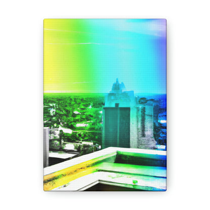 "Urban Splendor: The City Skyline from Above" - Canvas