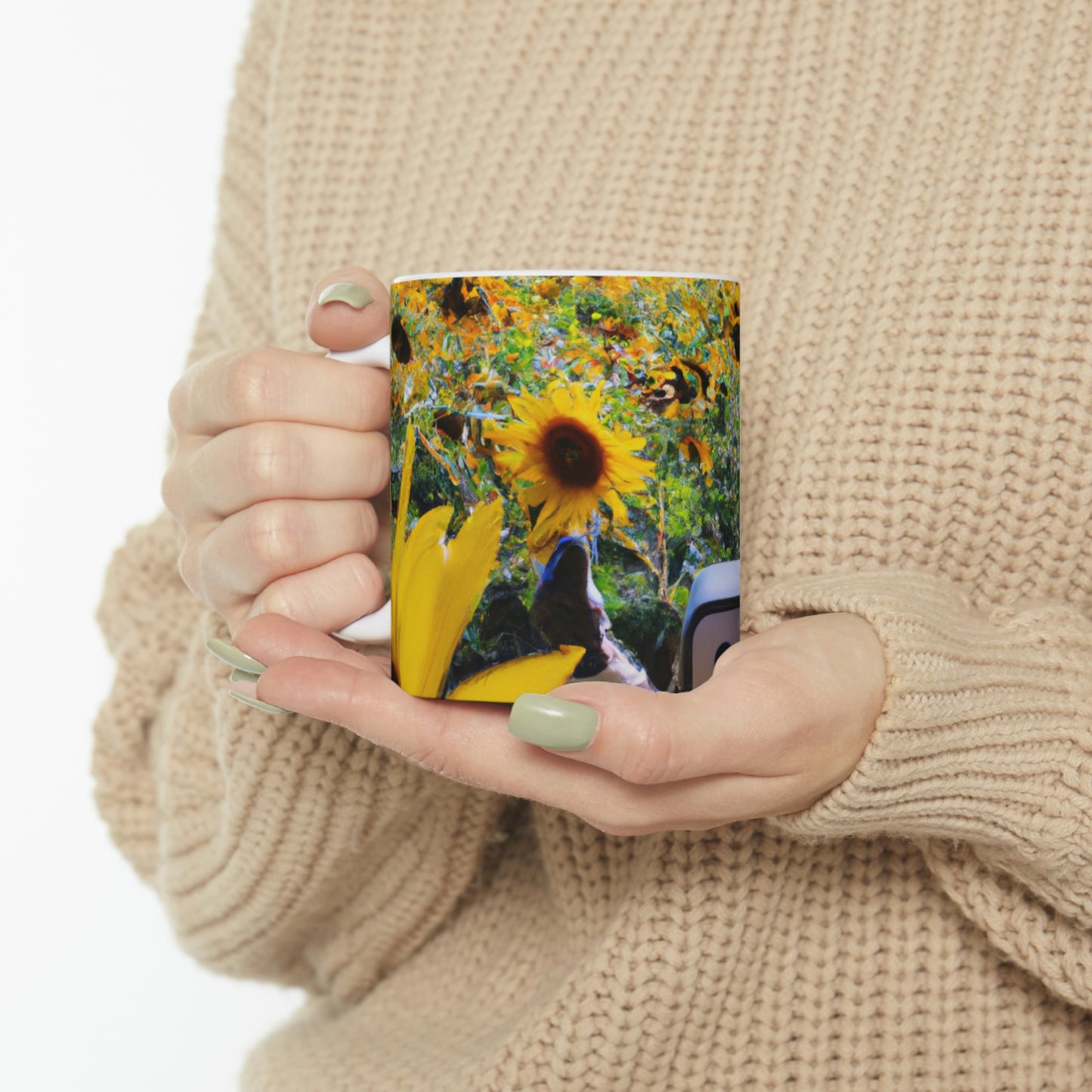 "Robot's Sunshine Joy" - The Alien Ceramic Mug 11 oz