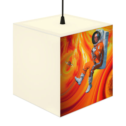 "Journeying in the Burning Orange Galaxy" - The Alien Light Cube Lamp