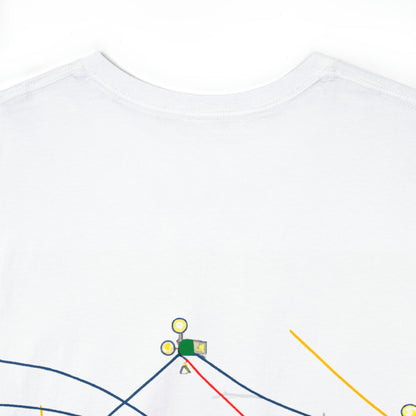 "Exploring the Dynamic Topology: Artful Visualization of a Network Structure." - The Alien T-shirt