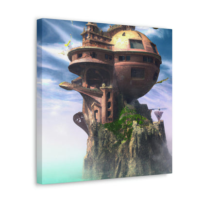 "Exploring Distant Planets in the Sky Castle" - The Alien Canva