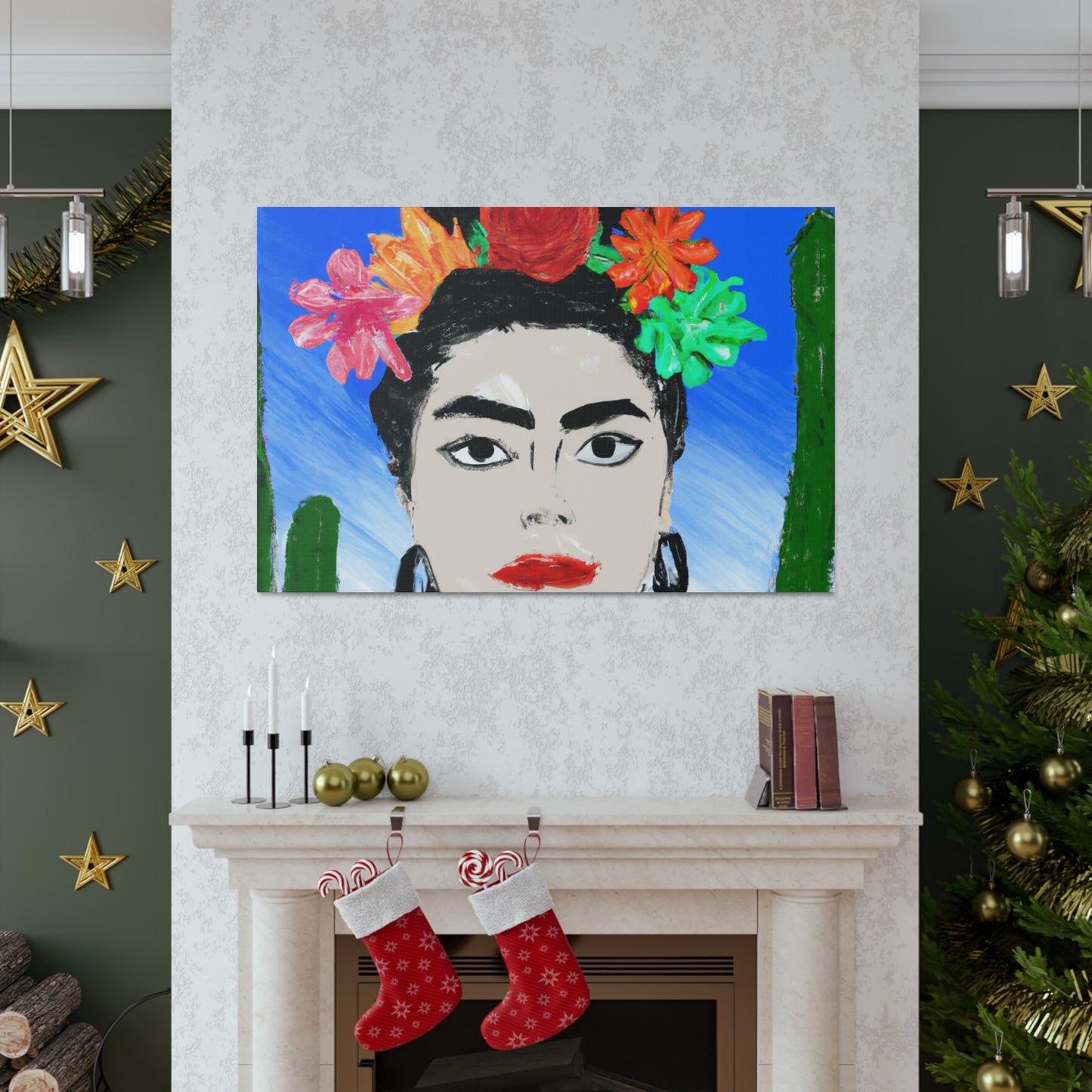 „Feurige Frida: Eine mexikanische Ikone mit farbenfroher Kultur malen“ – The Alien Canva