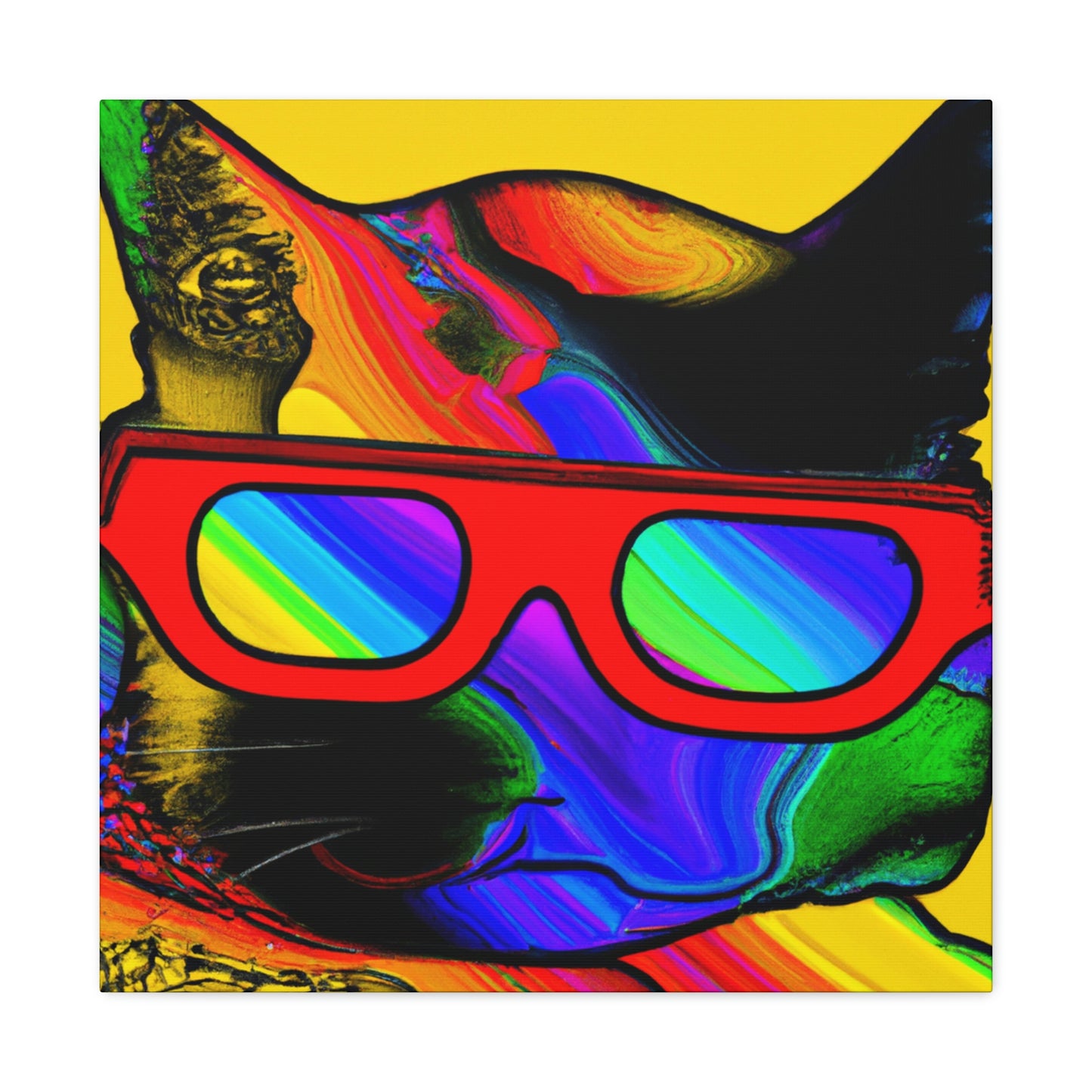 "Coole Katze mit Sonnenbrille" - The Alien Canva