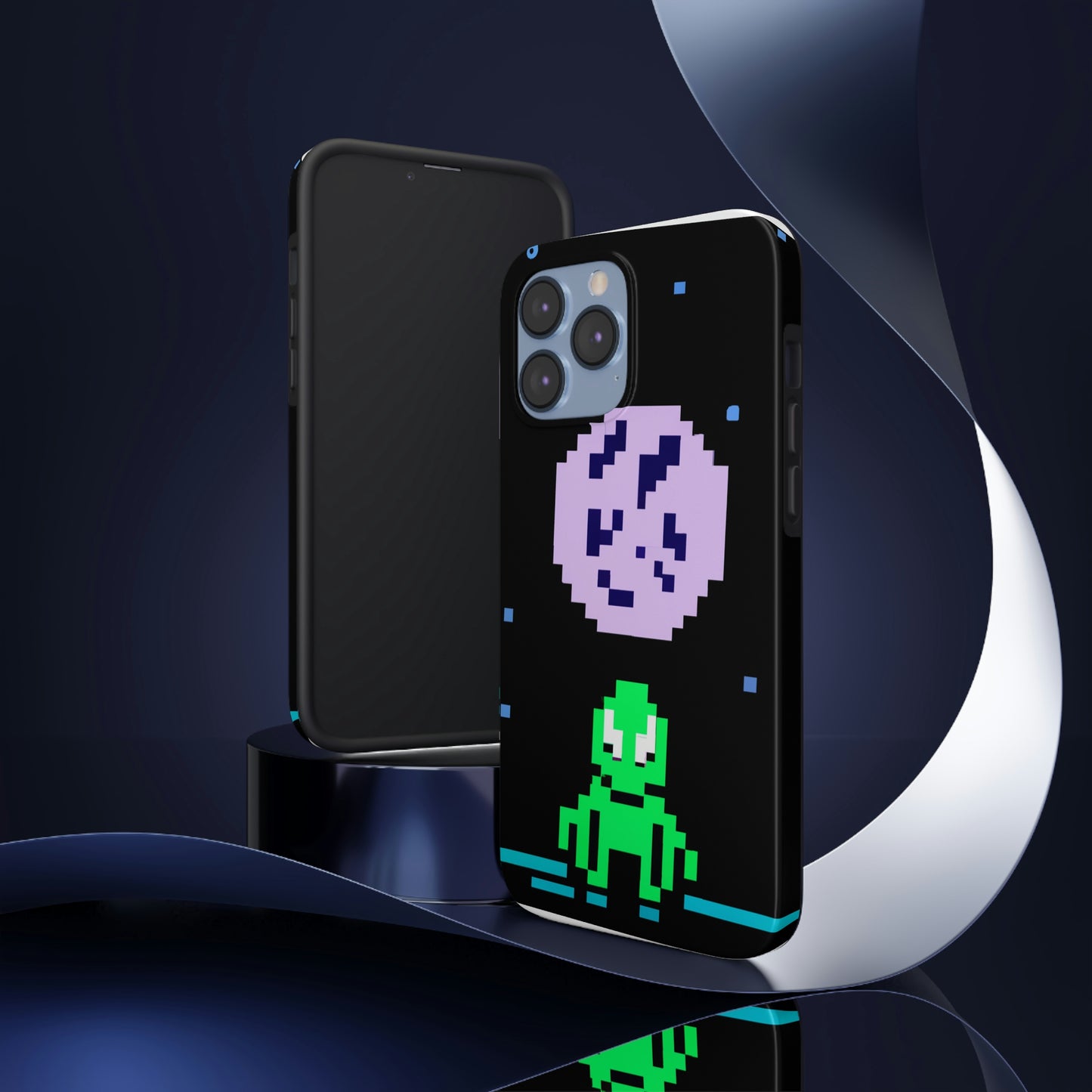 "Testigo solitario del cielo nocturno" - The Alien Tough Phone Cases Pixel Art