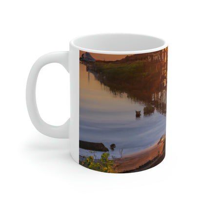 "Amanecer Eterno" - Taza de Cerámica Alienígena 11 oz