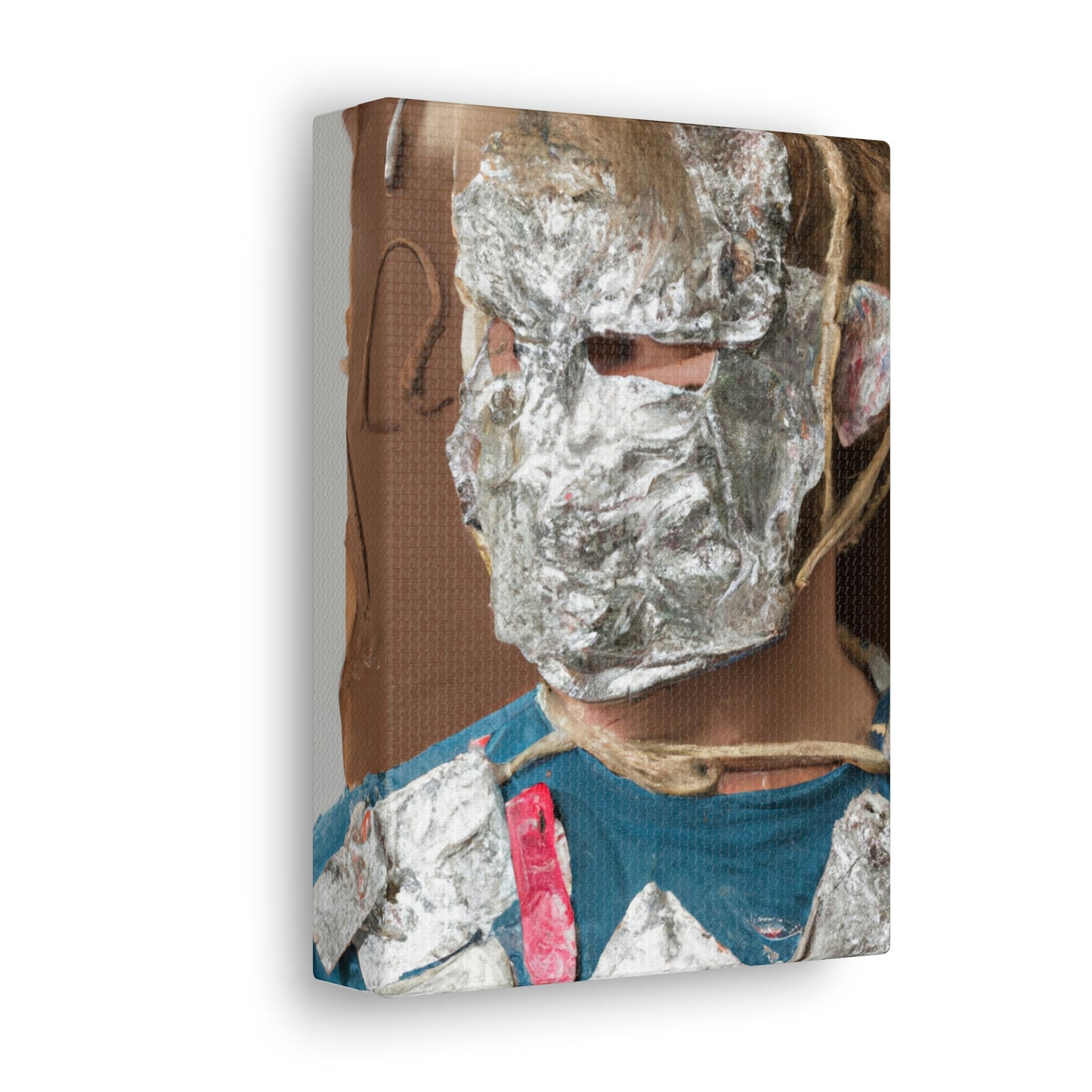 "Metallic Reflections: Unexpected Materials in Self-Portraiture" - Canvas