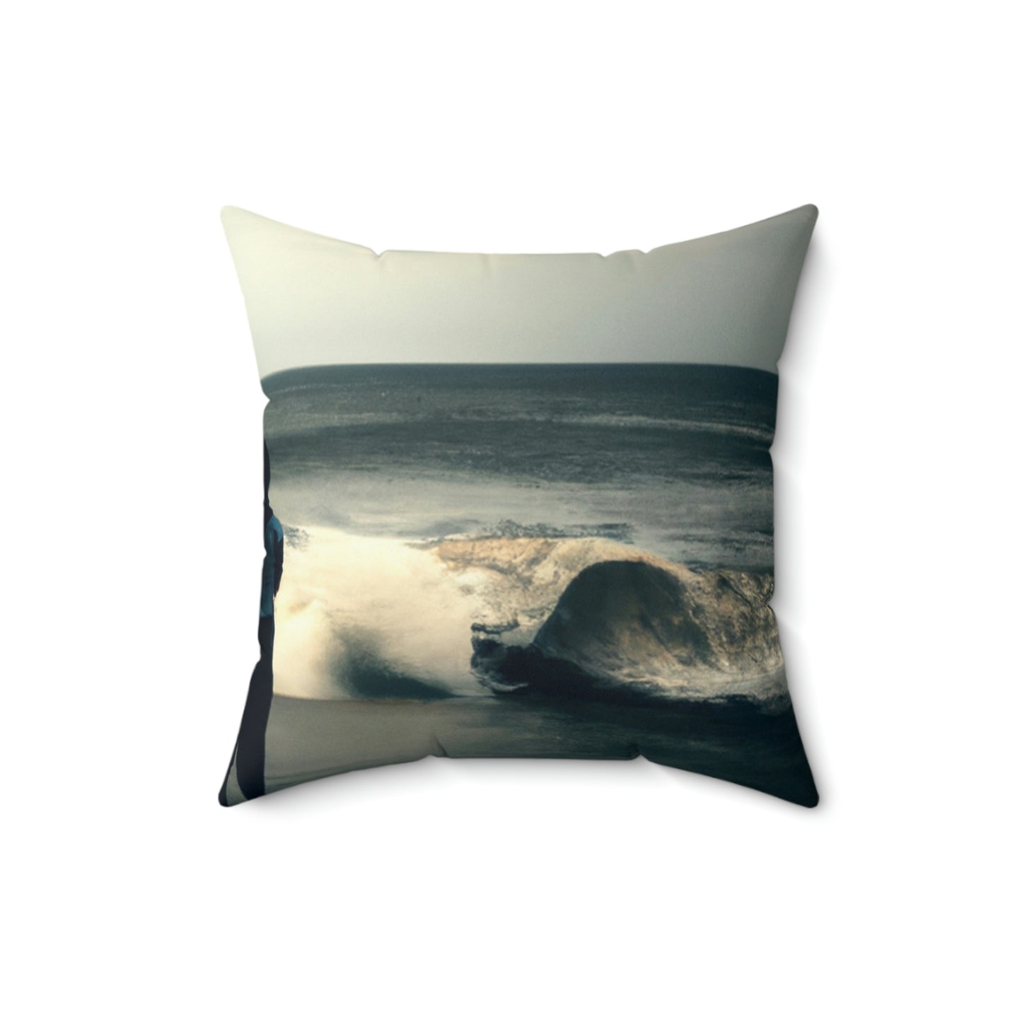 "The Solitary Woman and the Roaring Sea" - The Alien Square Pillow