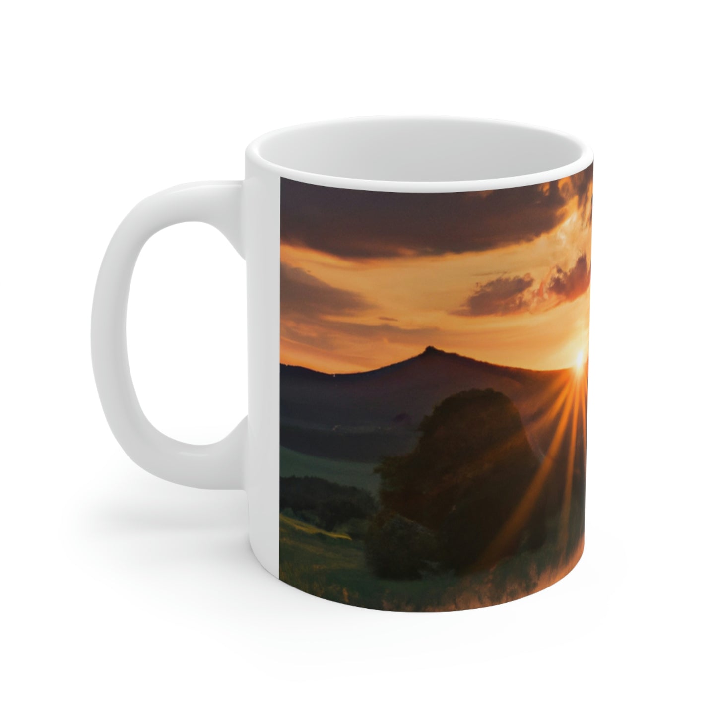 "Enchanted Evening at an Abandoned Castle" - The Alien Ceramic Mug 11 oz