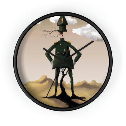 "Courage Against Despair: A Soldier's Triumph" - The Alien Wall Clock