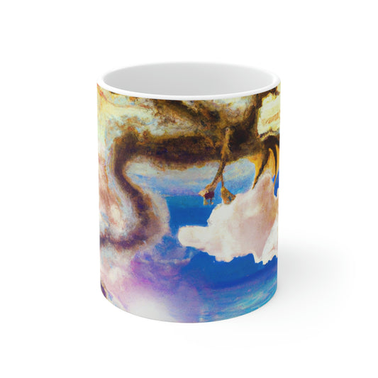 "A Heavenly Blaze with a Mystic Dragon" - The Alien Taza de cerámica 11 oz