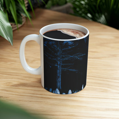 "Nightfall in the Forgotten Graveyard" - The Alien Ceramic Mug 11 oz