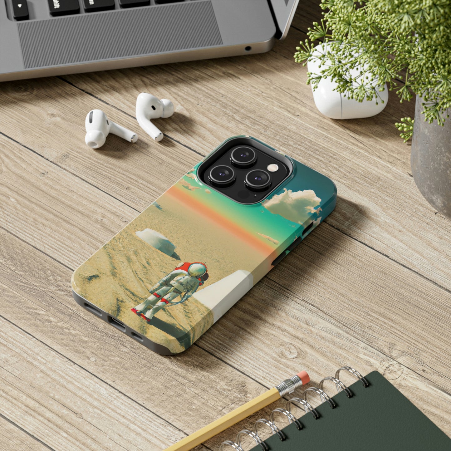 "Un astronauta extraviado: solo en un planeta abandonado" - The Alien Tough Phone Cases