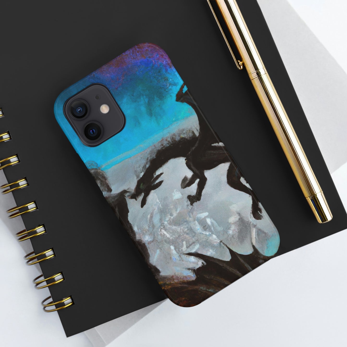 „Clash of Fire and Steel on the Moonlit Cliff“ – The Alien Tough Phone Cases