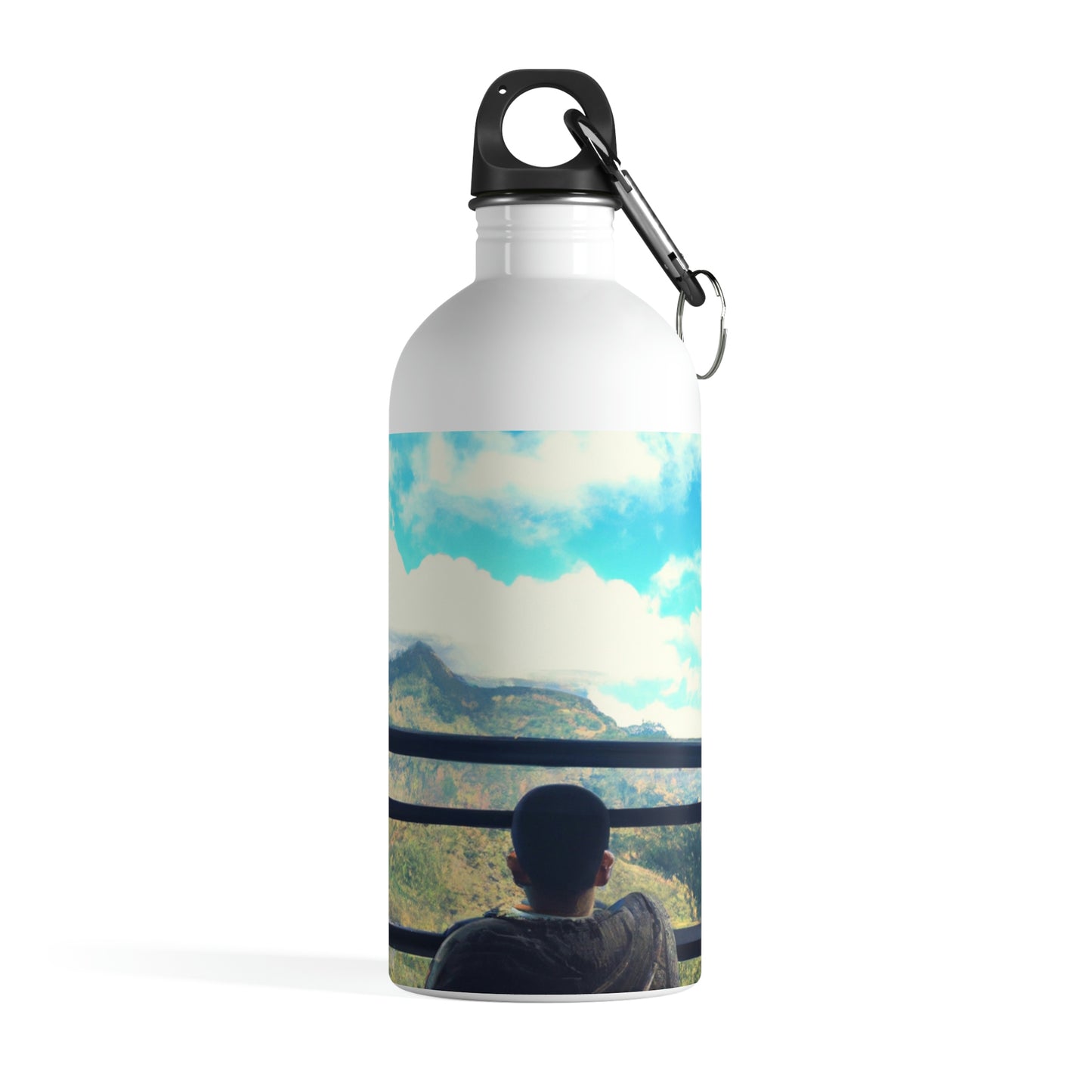 "A Journey of Enlightenment: Finding Inner Peace Through Exploration of the World". - The Alien Stainless Steel Water Bottle