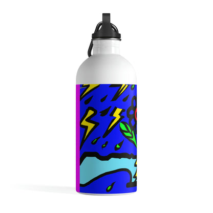 "A Bold Bloom Amidst the Storm" - The Alien Stainless Steel Water Bottle