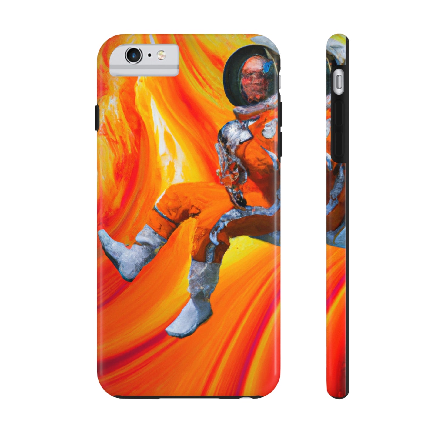 "Journeying in the Burning Orange Galaxy" - The Alien Tough Phone Cases