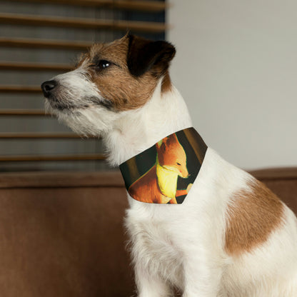 "El zorro que busca gemas en el bosque encantado" - El collar de bandana para mascota alienígena