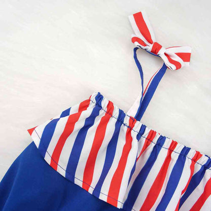 Striped Bow Detail Bodysuit