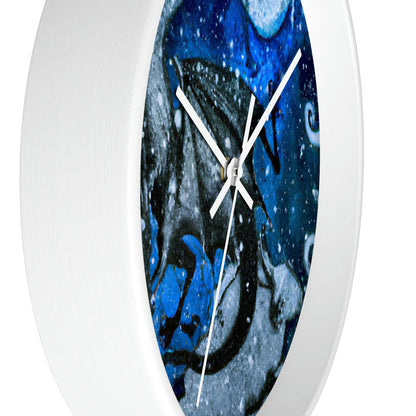 "Frosted Moonlight Dragon" - The Alien Wall Clock