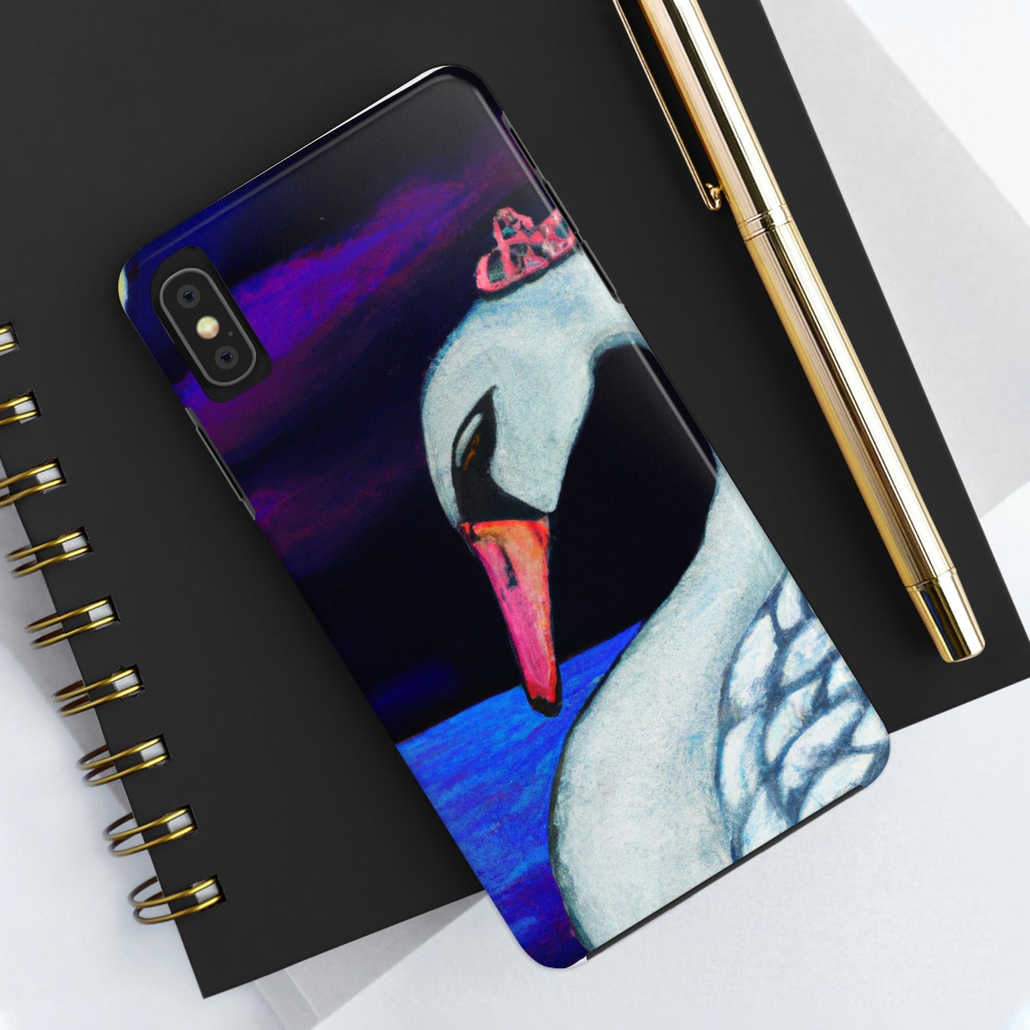 "A Swan's Lament: The Widwed Heavens" - Die Alien Tough Phone Cases