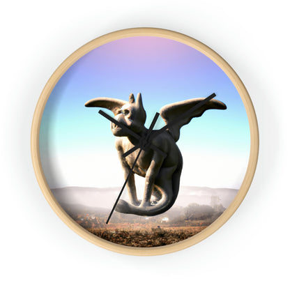 "Alone on the Hilltop: The Tale of a Solitary Gargoyle" - The Alien Wall Clock