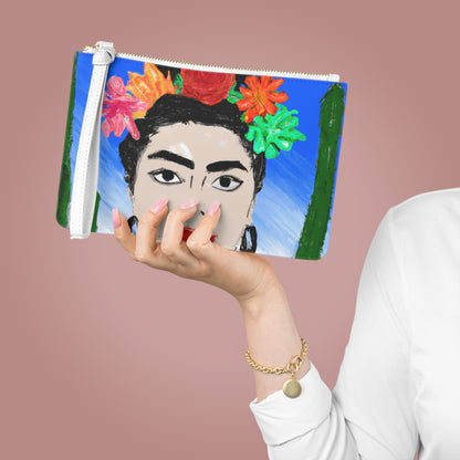 „Feurige Frida: Eine mexikanische Ikone mit farbenfroher Kultur malen“ – The Alien Clutch Bag