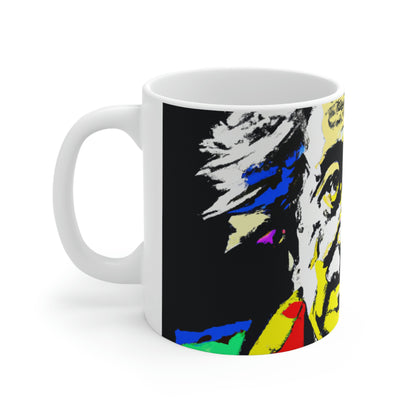 "Albert Einstein: A Pop Art Portrait" - The Alien Ceramic Mug 11 oz