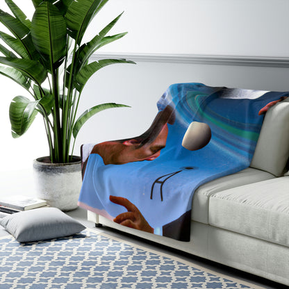 "A Chance Encounter Between Fateful Strangers" - The Alien Sherpa Fleece Blanket