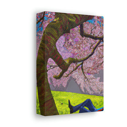 "A Moment of Calm Beneath the Cherry Blossoms" - The Alien Canva