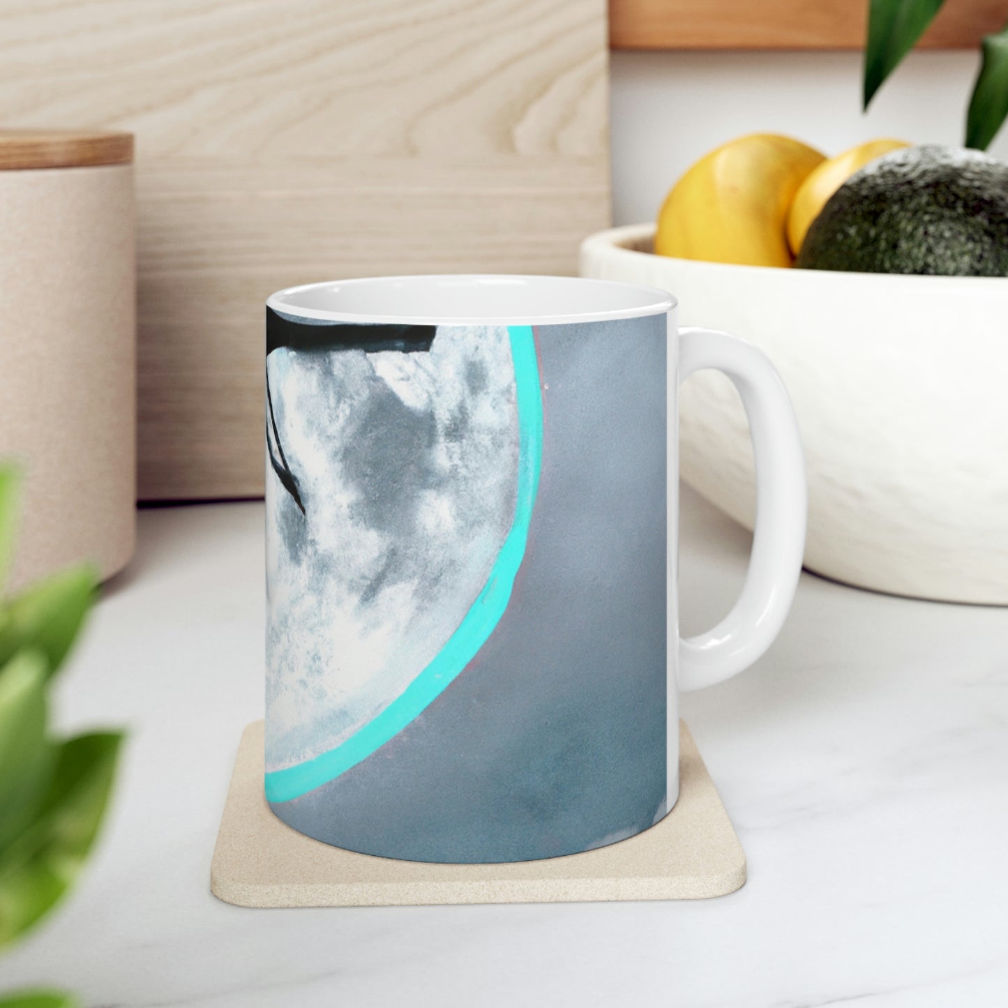 "Lunar Plunge" - Taza de cerámica Alien 11 oz