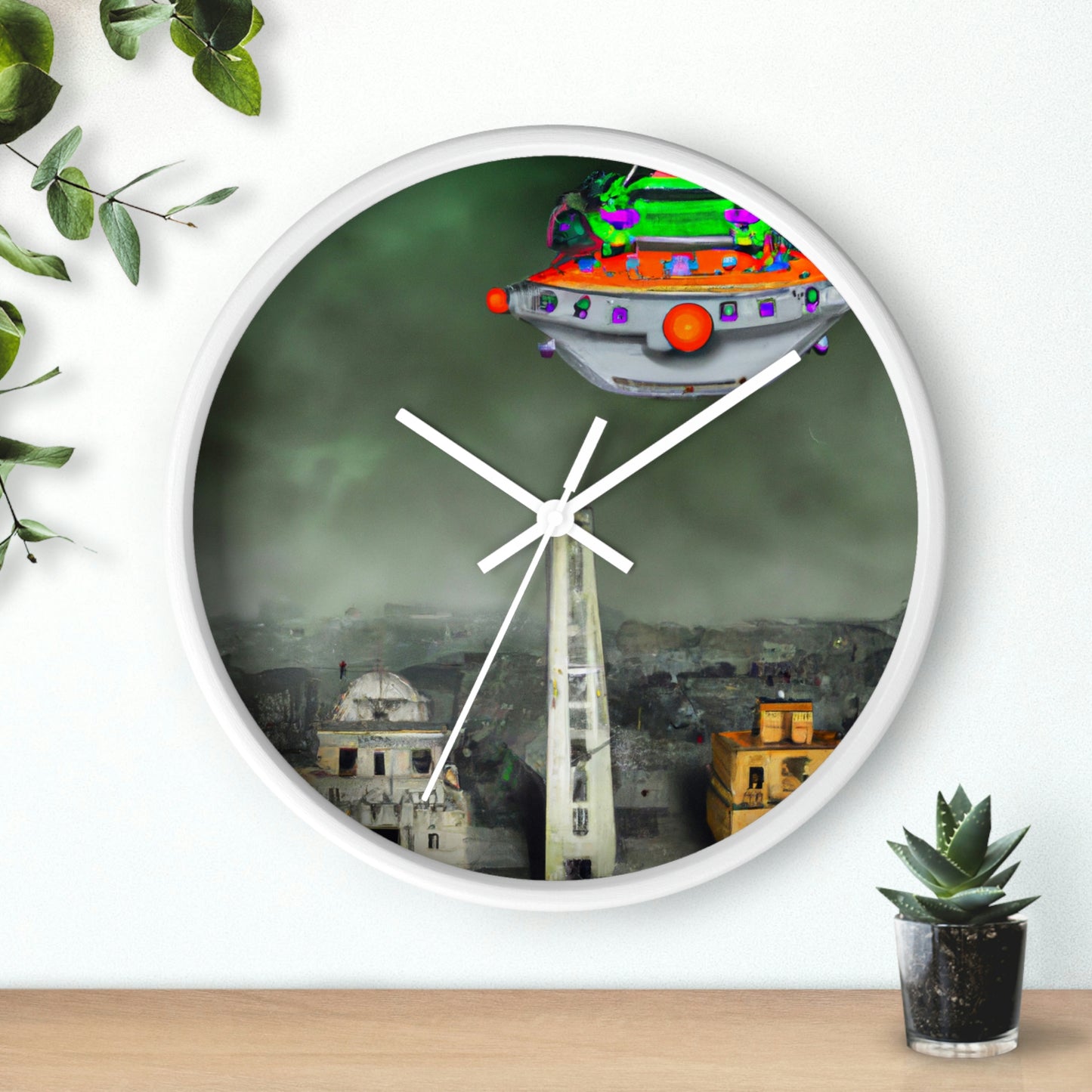 "Acertijo en las ruinas" - El reloj de pared alienígena