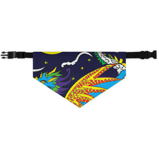 "Vuelo de medianoche del dragón" - The Alien Pet Bandana Collar