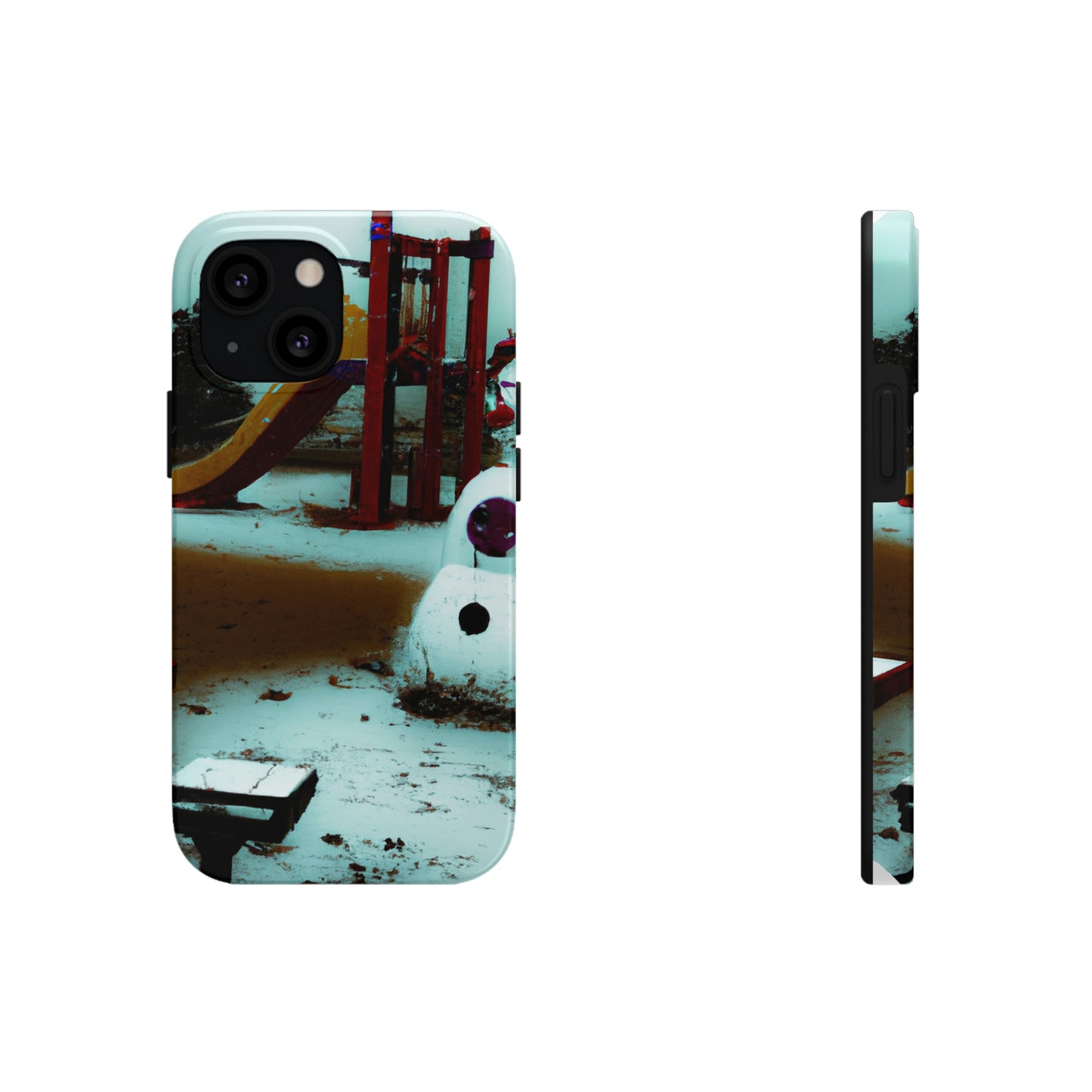 "Melancholy Snowman in a Silent Playground" - The Alien Tough Phone Cases