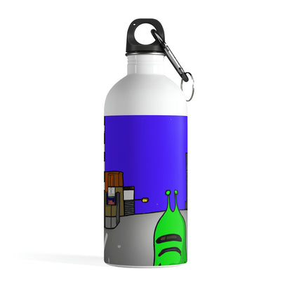 "Alien Misadventure in the City" - La botella de agua de acero inoxidable Alien