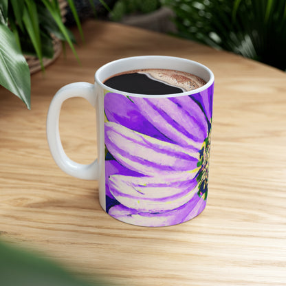 Purple Petals Popping: Create an Eye-Catching Daisy-Rose Fusion - The Alien Ceramic Mug 11 oz