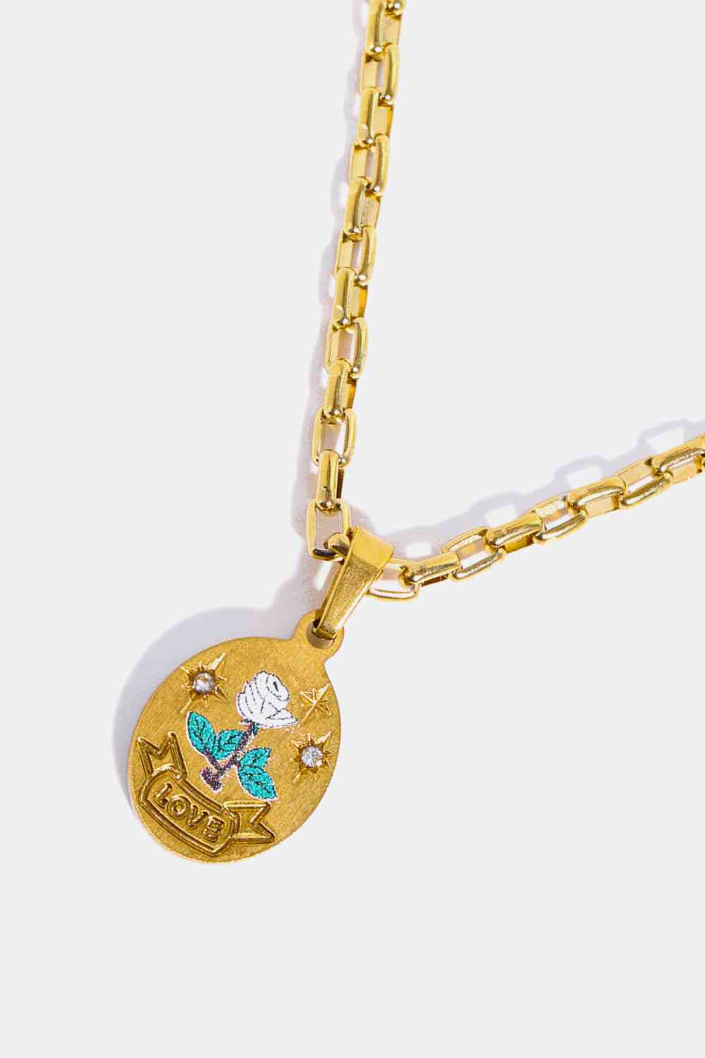 Halskette aus Edelstahl mit 18-Karat-Vergoldung