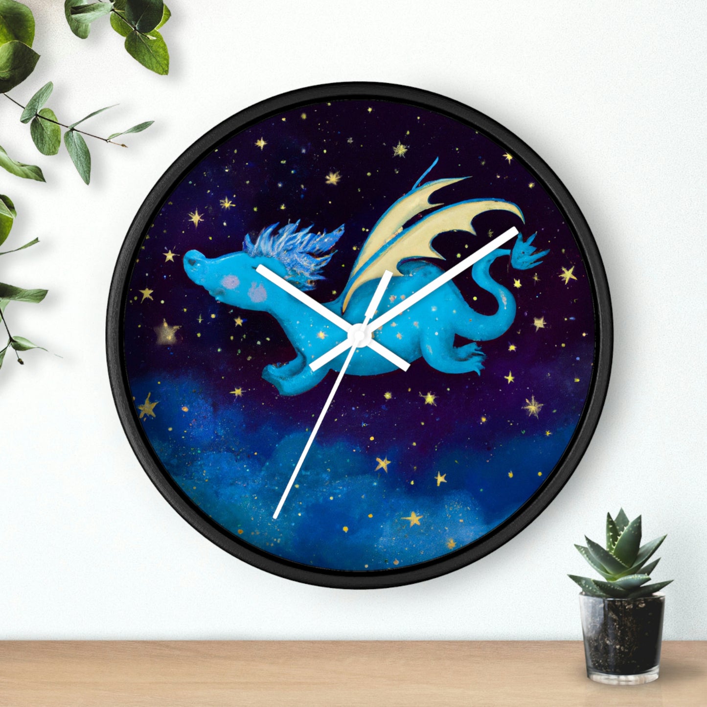 "A la deriva entre las estrellas: La historia de un bebé dragón" - El reloj de pared alienígena